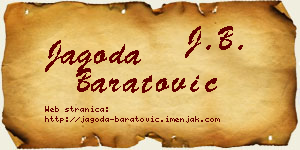 Jagoda Baratović vizit kartica